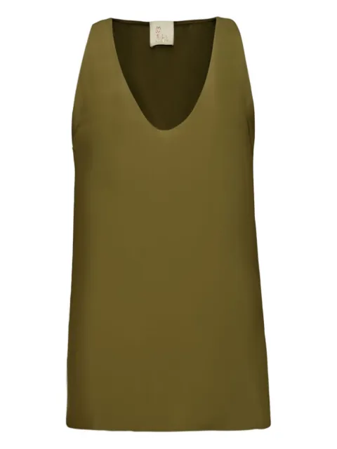 PAULA Serena silk top Green SERENA4