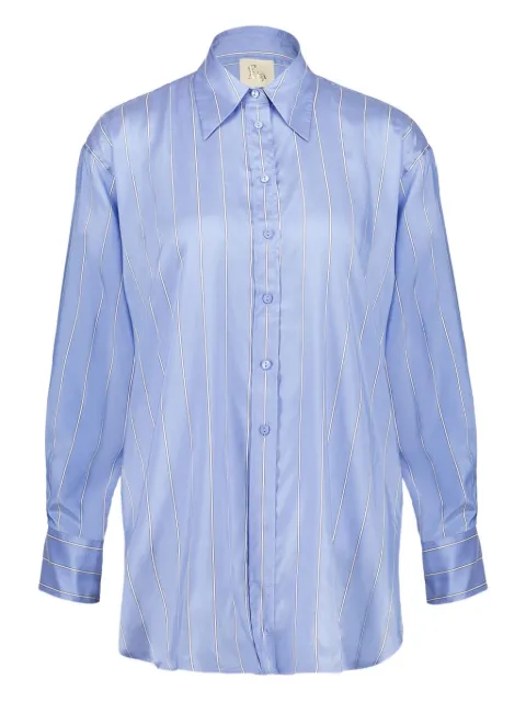 PAULA striped button-up shirt Blue MARLA