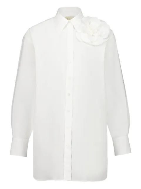 PAULA flower-embellished shirt White MARLAF