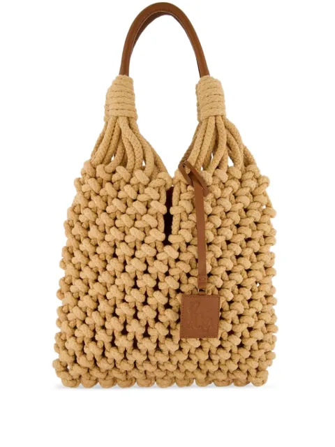 PAULA Marble macramé tote bag Neutrals MARBLE3