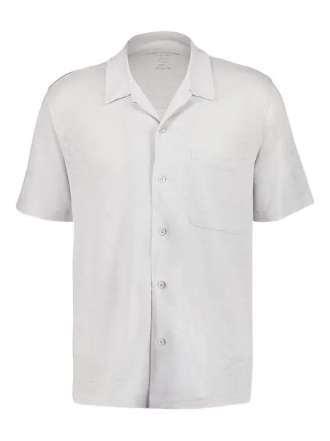 Majestic Filatures buttoned linen shirt Grey M470HCH080