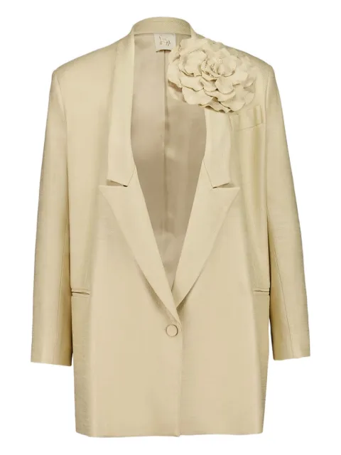 PAULA floral-appliqué tailored blazer Neutrals FRIDA2