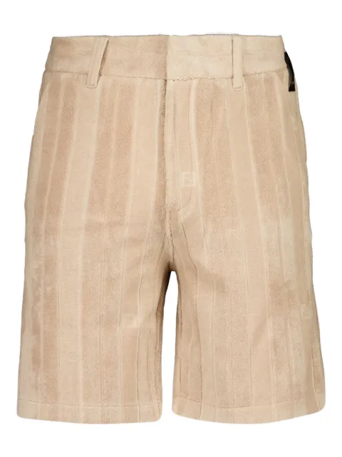 FENDI Terry FF-jacquard stripe shorts Neutrals FB0472AV0O
