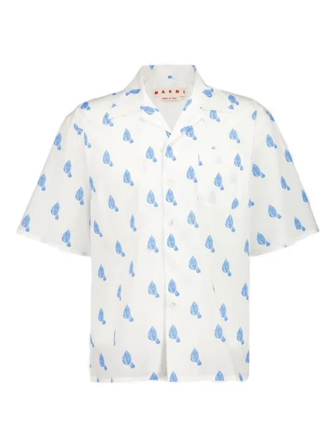Marni printed short-sleeves shirt White CUMU0213A7UTC545