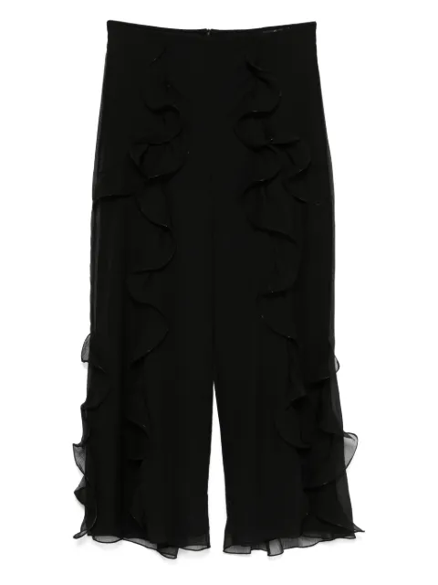 PatBO ruffle-detailing trousers Black CAL32153