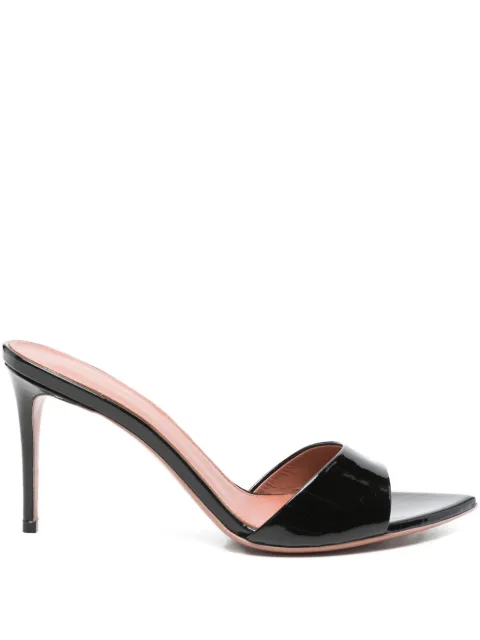 Castagna 80mm Alixia patent leather sandals Black ALIXIA80