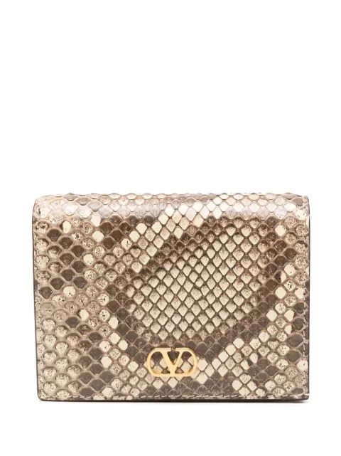 Valentino Garavani snakeskin-effect wallet Neutrals WP0AJ3ILQ
