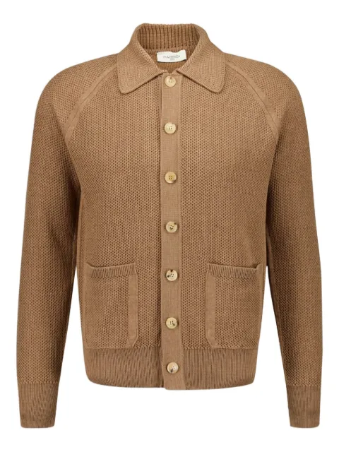 Piacenza Cashmere button-up wool overshirt Brown 1552828C