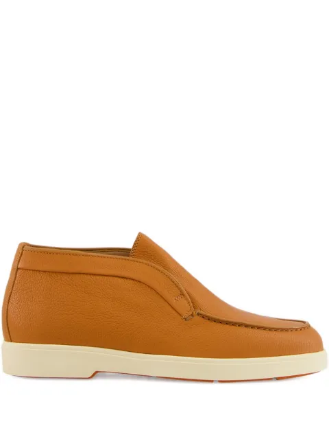 Santoni leather slip-on boots Brown WUYA58458TISNWKAC50