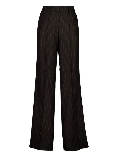 PAULA pinstripe side-stripe trousers Brown TORENIA