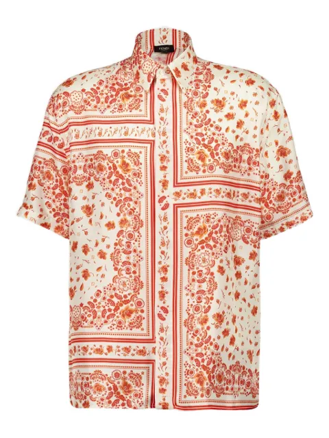 FENDI bandana-print short-sleeve shirt White FS0795AUVQ