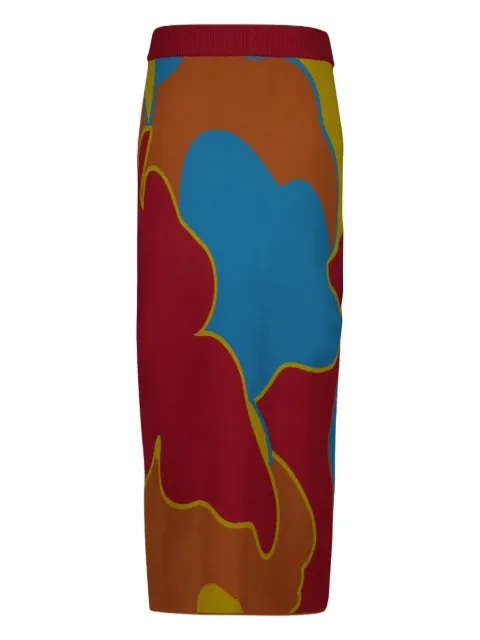PAULA Amanda jacquard midi skirt Red AMANDA