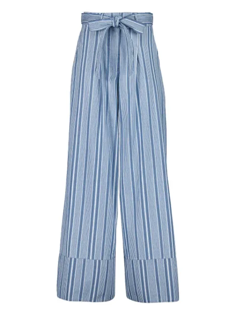 PAULA Elisa striped wide-leg trousers Blue ELISA