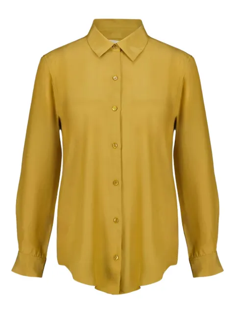 PAULA long-sleeve button-fastening shirt Green AMETISTA26