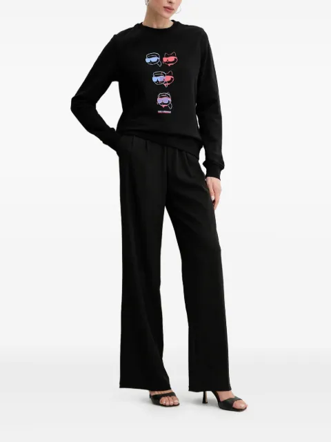 Karl Lagerfeld graphic-print sweatshirt Black A2W20076999