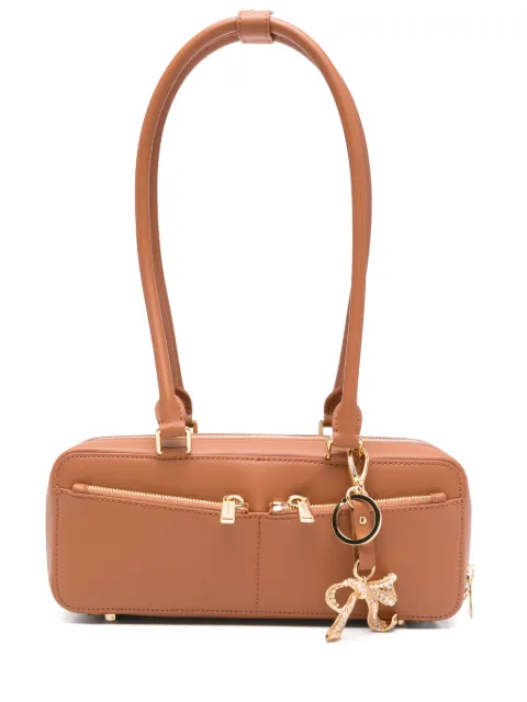 Self-Portrait crystal-embellished tote bag Brown PF25315BR