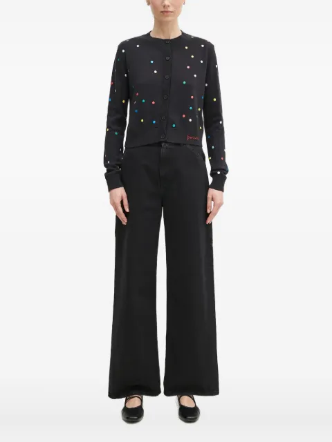 Fiorucci polka-dot button cardigan Black W02SPKCA337KN03
