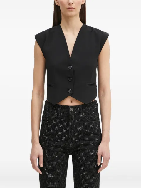 Fiorucci button-fastening sleeveless top Black W02SPTSL289PL02