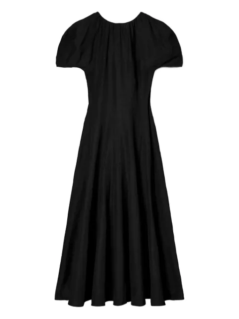 Tory Burch puff-sleeve A-line maxi dress Black 170760