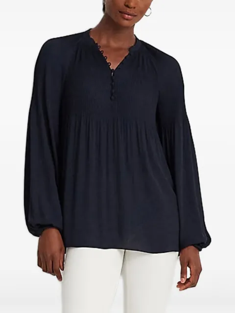Lauren Ralph Lauren pleated georgette blouse Blue 200909387002