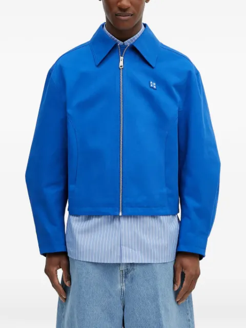 Ader Error logo-patch zip-up bomber jacket Blue BO42FYJK0102BL