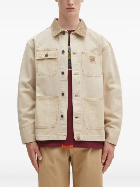 A BATHING APE® corduroy-collar jacket Neutrals 1L30140308