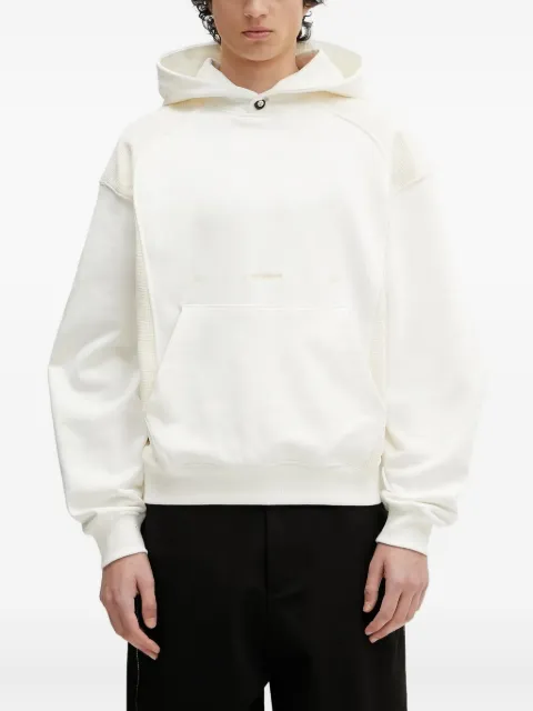 Ader Error panelled-fabric hoodie Neutrals BO01SSHD0101IV