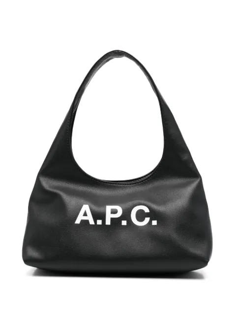 A.P.C. logo-print tote bag Black PUAATF67027
