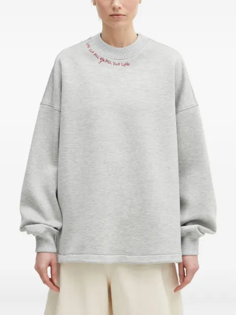 Fiorucci embroidered crew-neck sweatshirt Grey 0218801