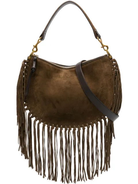 ISABEL MARANT Oskan soft zipped bag fringe Brown BF0066FCC3C14M