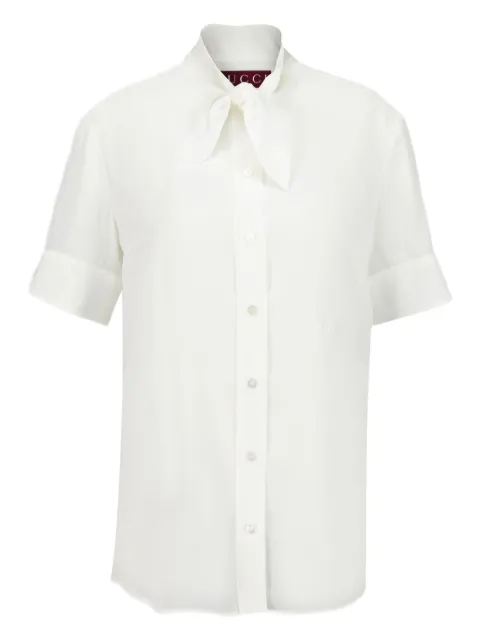 Gucci tie-fastening silk shirt White 839434Z7AV9