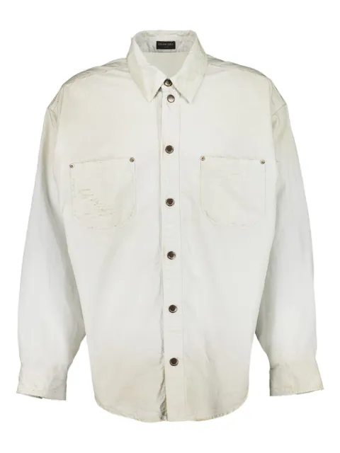 Balenciaga two-pocket button-up shirt White 831349TSP01