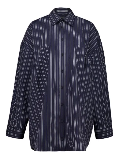 Balenciaga stripe cotton mini shirt dress Blue 838783TSM14