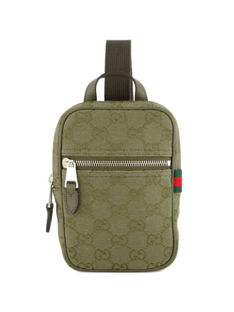 Gucci GG monogram canvas shoulder bag Green 834258FAEOG