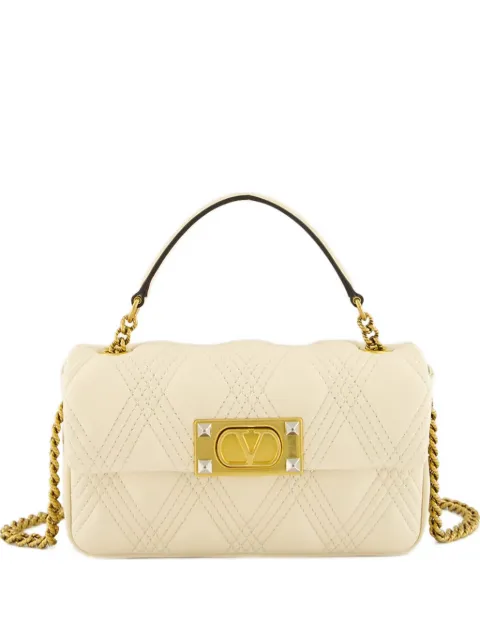 Valentino Garavani Quiltie 67 leather shoulder bag Neutrals WB0R96XCA