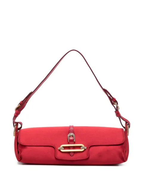 Jimmy Choo Pre-Owned logo-plaque shoulder bag Red MILLYSHDCRIS