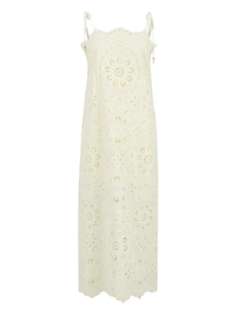 ZIMMERMANN floral-embroidered dress Neutrals 4590DSS251
