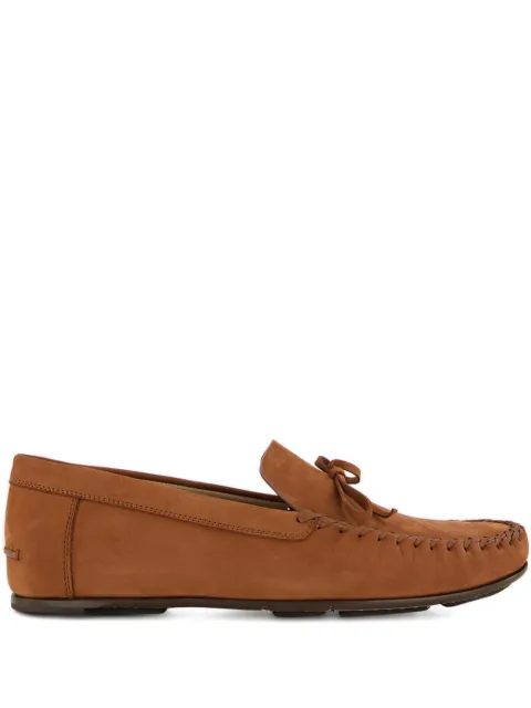Manolo Blahnik Gargano bow-detail loafers Brown 2251920