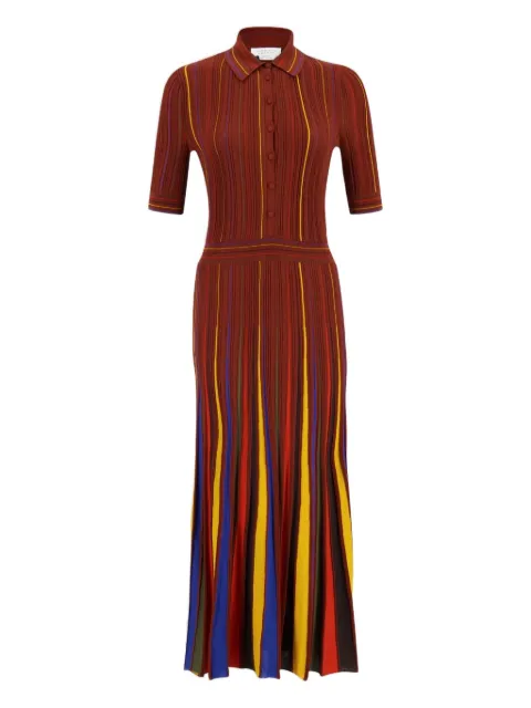Gabriela Hearst Calypso striped midi dress Red 4259828A002