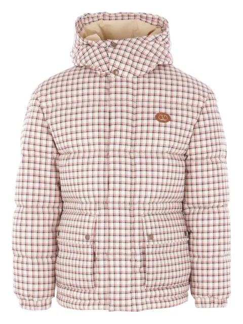 Valentino Garavani checked quilted coat White VCNC75AWR