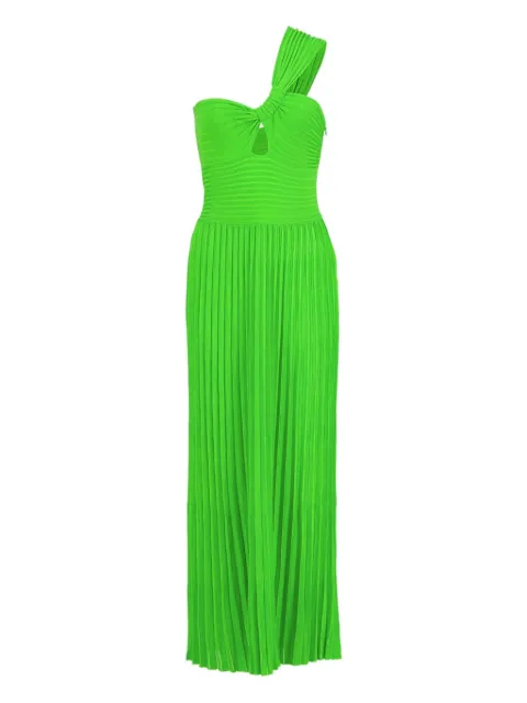 Gabriela Hearst one-shoulder pleated maxi dress Green 4259068A087