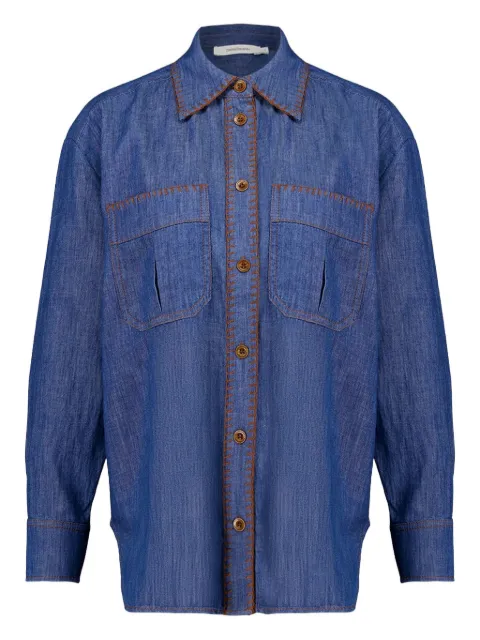 ZIMMERMANN Ascension shirt Blue 2880TSS253