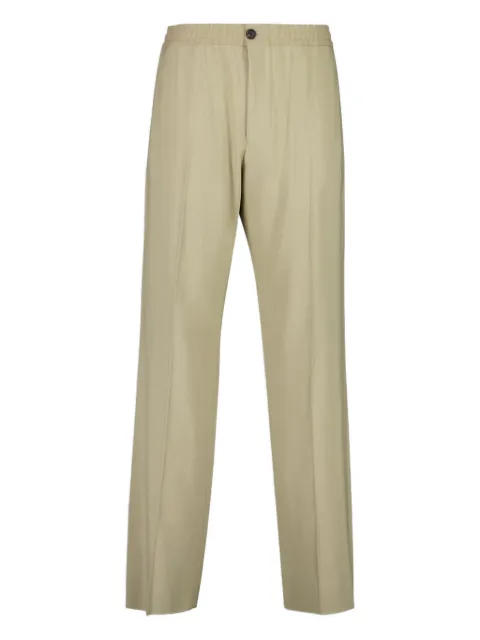 Ferragamo elasticated-waist button trousers Neutrals 784677