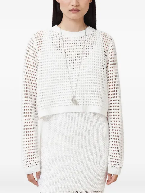 AllSaints Miro mesh-knit midi dress White W179DC