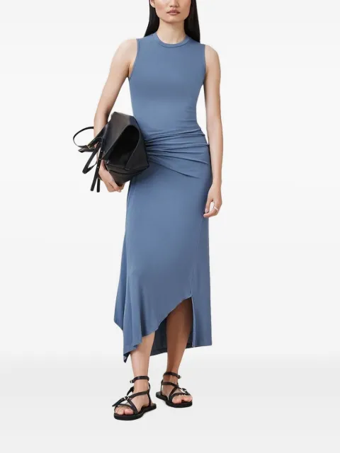 AllSaints Rivi draped asymmetric dress Blue W166DC