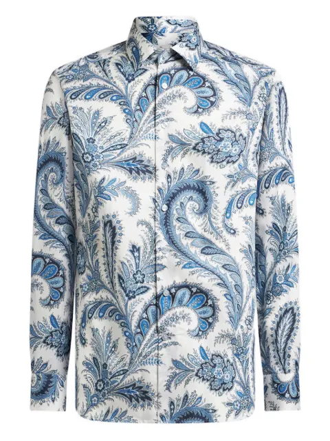 ETRO paisley-print long-sleeve shirt Blue MRIB000199SA5L1
