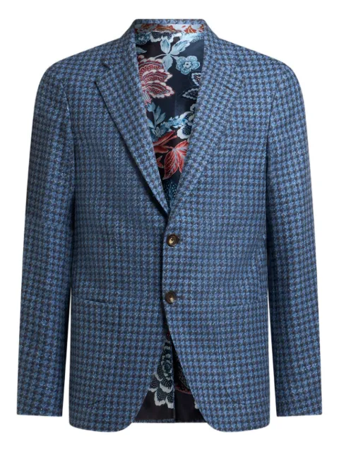 ETRO checked single-breasted blazer Blue MRCA000799TTB65