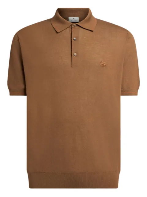ETRO short-sleeve polo shirt Brown MRKF0004AQ198