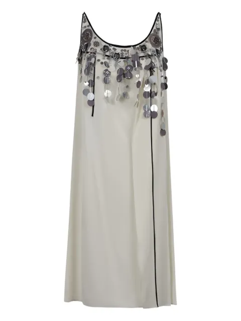 Prada beaded-sequin mini dress Neutrals P33G3R1LO7F0SRT