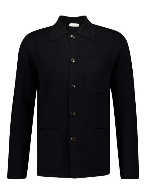 Piacenza Cashmere button-up pocket jacket Black 704128C